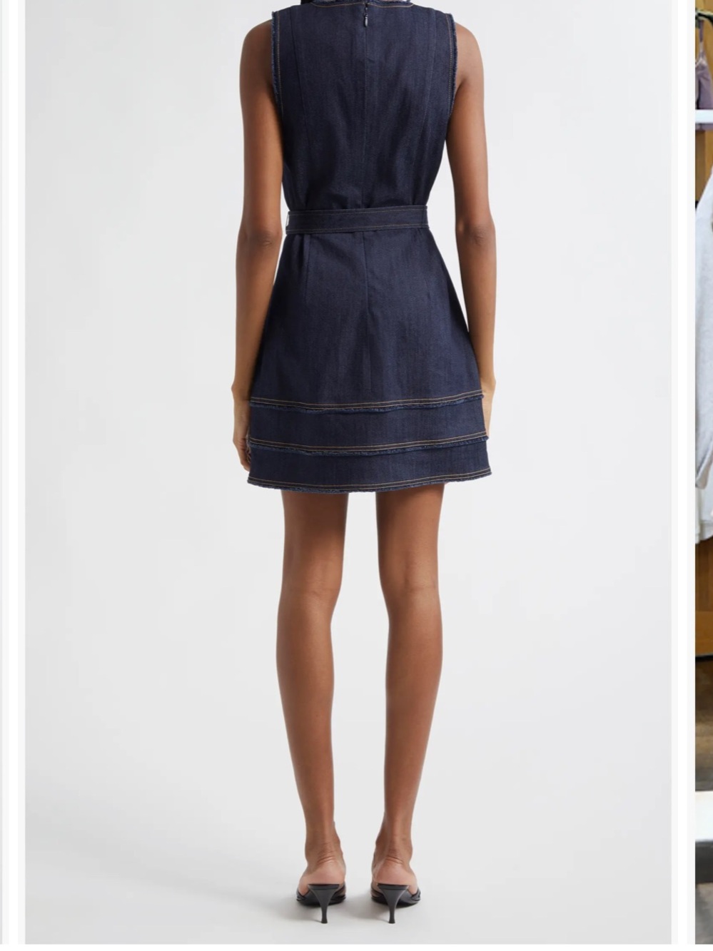 Cinq à Sept Mindie Sleeveless Denim Minidress - Picture 3 of 5